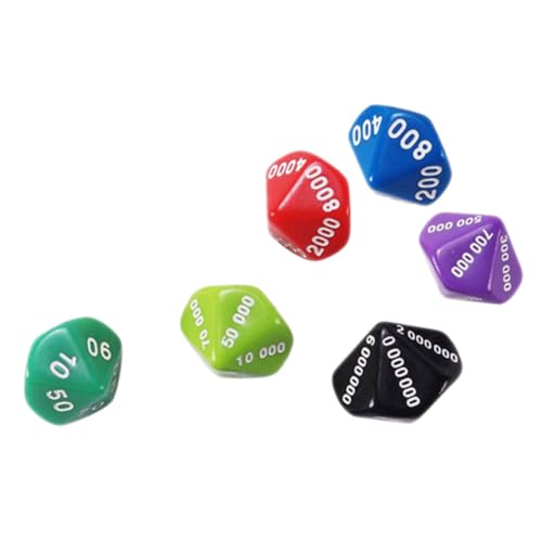 YARNOW 6 Stück Brettspiele Multi Seitige Spielwürfel für Partys und Spieleabende Spaßige Spielzubehör für Gesellige Runden und Feiern Zufällige Farbe YARNOW 6 Stück Brettspiele Multi Seitige Spielwürfel für Partys und Spieleabende Spaßige Spielzubehör für Gesellige Runden und Feiern Zufällige Farbe von YARNOW