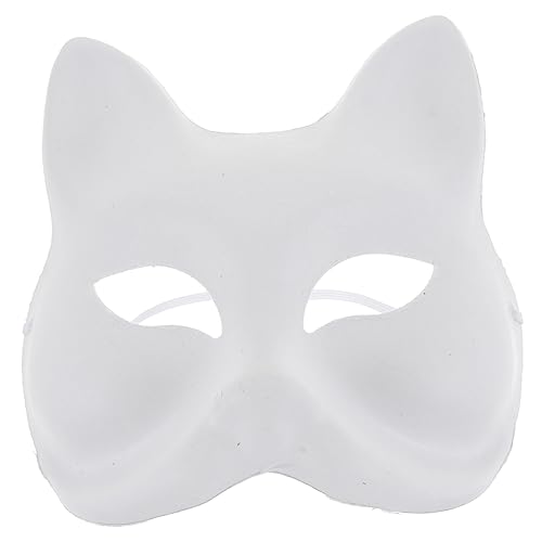 YARNOW 6 Stück DIY Malbare Fox Maske Unvollendete Maske für Cosplay Halloween und Kreative Projekte für DIY und Gemeinsame Erlebnisse von YARNOW