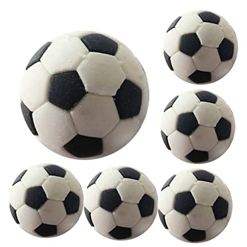YARNOW 6 Stück Fußball Modell Puppenhaus Mini Figuren Fußball Schwebefußball Tischfußball Party Sportball Figuren Indoor Sport Ornamente Kleiner Fußball Realistische Fußball von YARNOW