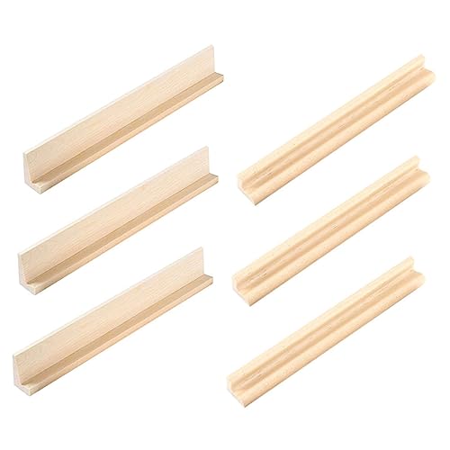 YARNOW 6 Stück Holz Domino Halter Multifunktionale Domino Racks für Spiele für Zuhause und Lernzwecke aus Stabilem Naturholz Gefertigt von YARNOW