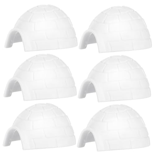 YARNOW 6 Stück Iglu-Modellspielzeug Mini-Iglu-Figur Mini-Iglu- Figuren lebensechte Iglu Outdoor Junge Miniaturpuppen Plastik Weiß YARNOW 6 Stück Iglu-Modellspielzeug Mini-Iglu-Figur Mini-Iglu- Figuren lebensechte Iglu Outdoor Junge Miniaturpuppen Plastik Weiß von YARNOW