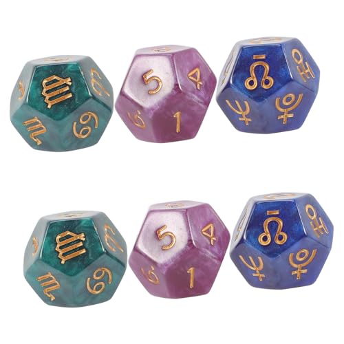 YARNOW 6 Stück Konstellationswürfel mehrseitige Würfel Würfelspiel Brettspiele Würfel polyedrische Würfel Tischzubehör für Brettspiele Tischbrettspiel Würfel mehrseitige Glückswürfel Harz YARNOW 6 Stück Konstellationswürfel mehrseitige Würfel Würfelspiel Brettspiele Würfel polyedrische Würfel Tischzubehör für Brettspiele Tischbrettspiel Würfel mehrseitige Glückswürfel Harz von YARNOW