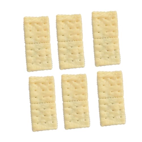 YARNOW 6 Stück Künstliche Keksmodelle Teiliges Realistische Simulation Kekse für Wohnkultur Bäckerei Deko Lernspielzeug für Sichere und Langlebige Materialien Kreative Dessert Displays von YARNOW