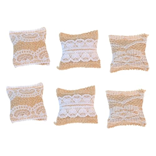 YARNOW 6 Stück Maßstab Sofa Kissen aus Weichem Stoff Realistische Mini Polster für Puppenmöbel für Kreative Wohnraumdekoration und Fantasievolles Spiel YARNOW 6 Stück Maßstab Sofa Kissen aus Weichem Stoff Realistische Mini Polster für Puppenmöbel für Kreative Wohnraumdekoration und Fantasievolles Spiel von YARNOW