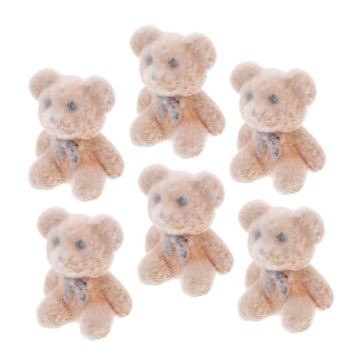 YARNOW 6 Stück Mini-Bärpuppe kleine Bären Minibären Masse Geburtstags-Minibär Mini-Flockbären Minibären für die Babyparty PVC Light Brown YARNOW 6 Stück Mini-Bärpuppe kleine Bären Minibären Masse Geburtstags-Minibär Mini-Flockbären Minibären für die Babyparty PVC Light Brown von YARNOW