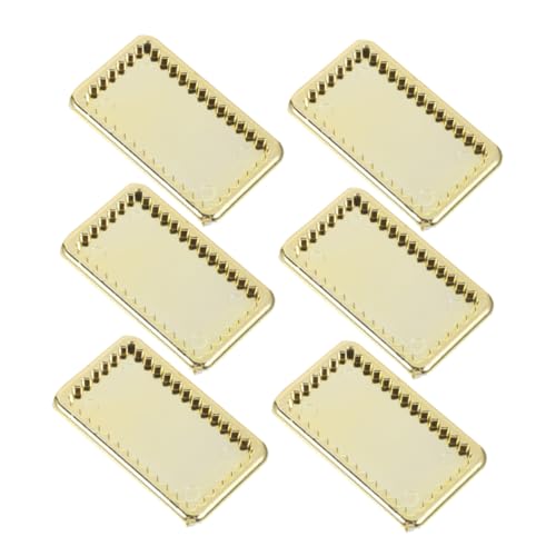 YARNOW 6 Stück Miniatur Geschirrset Teilig Goldene Platten für Puppenhaus Dekoration als Zubehör für Miniatur Küchenszenen und Spielzeugmodelle YARNOW 6 Stück Miniatur Geschirrset Teilig Goldene Platten für Puppenhaus Dekoration als Zubehör für Miniatur Küchenszenen und Spielzeugmodelle von YARNOW