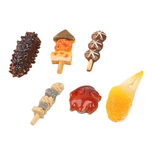 YARNOW Miniatur Snack Modelle 6 Stücke Simulation Lebensmittel Deko für Puppenhaus Selbstgemacht Handwerk Kleiner Haus Zubehör Kreatives Spielzeug Realistische Kleiner Snacks von YARNOW
