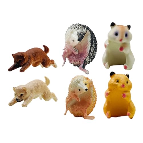 YARNOW 6 Stück Puppe mit Tiertassenrand Ornament winzig Figur einzigartig klein Hamster Roman Spaß Aufhänger PVC YARNOW 6 Stück Puppe mit Tiertassenrand Ornament winzig Figur einzigartig klein Hamster Roman Spaß Aufhänger PVC von YARNOW