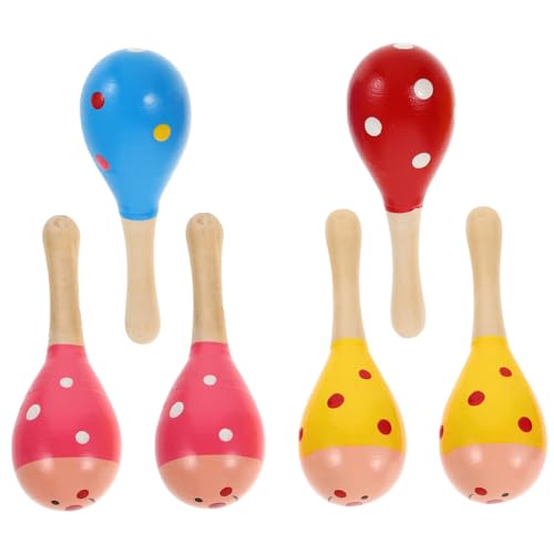 YARNOW 6 Stück Sandhammer aus Holz Maracas für Babys Schlaginstrumente Percussion-Maracas-Ei Shaker für Instrumente für Marakas für Erwachsene Eier Maracas rasseln YARNOW 6 Stück Sandhammer aus Holz Maracas für Babys Schlaginstrumente Percussion-Maracas-Ei Shaker für Instrumente für Marakas für Erwachsene Eier Maracas rasseln von YARNOW