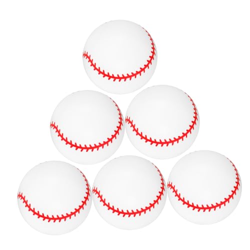 YARNOW 6 Stück Teiliges Aufblasbares PVC Baseballspielzeug Set für Realistische Baseballbälle zum Greifen und Werfen Leichtes Outdoor für Strand Pool und Garten von YARNOW