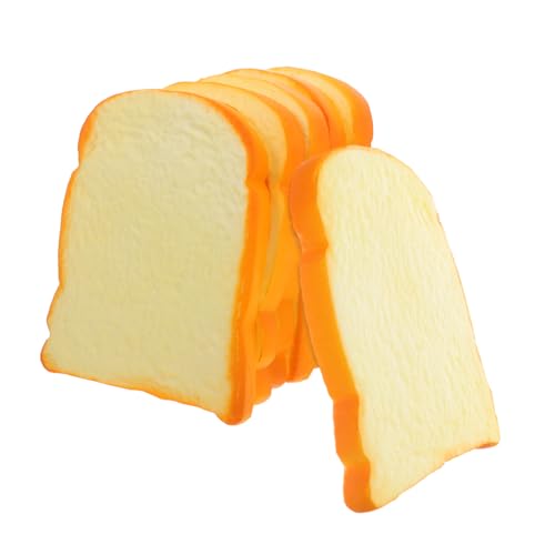 YARNOW 6 Stück Teiliges Fake Toast Scheiben aus Robustem PU Realistische Brotsimulation für Küche Party Hochzeit Dekoration Kompakte Vielseitig Einsetzbare Fotorequisiten und von YARNOW