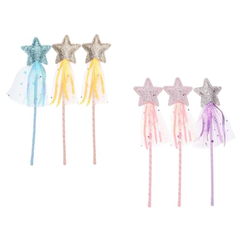 YARNOW 6 Stück Teiliges Feenstäbe mit Glitzer Magische Zauberstäbe für Bühnenaufführungen und Kostümpartys und für Partydekoration YARNOW 6 Stück Teiliges Feenstäbe mit Glitzer Magische Zauberstäbe für Bühnenaufführungen und Kostümpartys und für Partydekoration von YARNOW