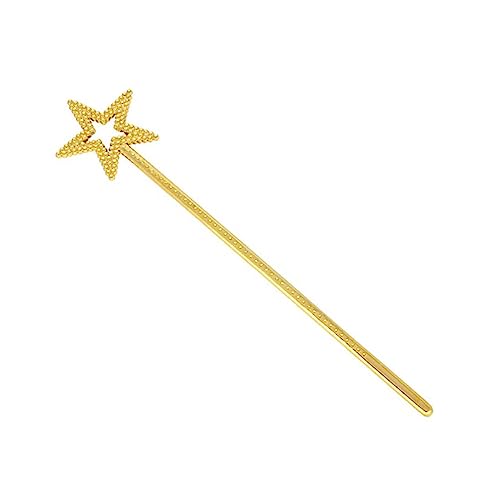 YARNOW 6 Stück Teiliges Goldene Kunststoff Zauberstäbe mit Stern Design Zauberhafte Feenstäbe für Mädchen als Kindergeburtstags Deko und Party Gastgeschenke von YARNOW