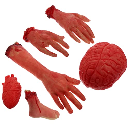 YARNOW 6 Stück Teiliges Halloween Deko Gebrochene Körperteile Party Requisiten Gruselige Abgetrennte Hände Füße Horror Dekoration für Spukhaus und Bühne YARNOW 6 Stück Teiliges Halloween Deko Gebrochene Körperteile Party Requisiten Gruselige Abgetrennte Hände Füße Horror Dekoration für Spukhaus und Bühne von YARNOW
