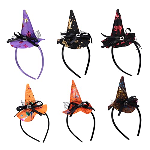 YARNOW 6 Stück Teiliges Halloween Haarreif mit Hexenhut und Spinnennetz Elastische Hexenhut Haarbänder für Damen Party Accessoires für Kostüm und Karneval Feiern YARNOW 6 Stück Teiliges Halloween Haarreif mit Hexenhut und Spinnennetz Elastische Hexenhut Haarbänder für Damen Party Accessoires für Kostüm und Karneval Feiern von YARNOW