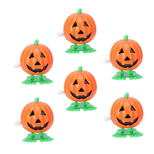 YARNOW 6 Stück Teiliges Halloween Uhrwerkspielzeug Kürbis Figuren Lustige Aufziehspielzeuge für Bunte Partydekoration für Halloween Spielspaß von YARNOW