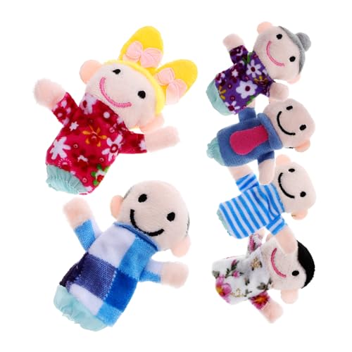 YARNOW 6 Stück Teiliges Handpuppen aus Weichem Familienfreundliche Fingerpuppen für Rollenspiele und Theater Fördert Motorische Fähigkeiten für Geburtstag von YARNOW
