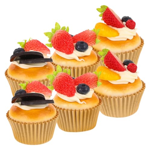YARNOW 6 Stück Teiliges Künstliche Cupcake Modelle Realistische Simulation für Tischdekoration Zuhause Partys Hochzeiten und Schaufenster Dekorationen aus Hochwertigem PU Material YARNOW 6 Stück Teiliges Künstliche Cupcake Modelle Realistische Simulation für Tischdekoration Zuhause Partys Hochzeiten und Schaufenster Dekorationen aus Hochwertigem PU Material von YARNOW