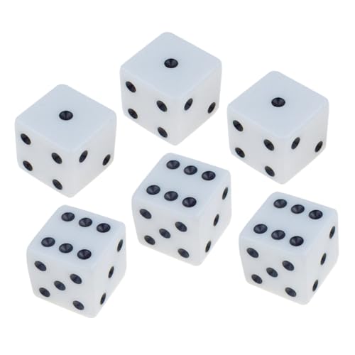 YARNOW 6 Stück Teiliges Kunststoffwürfel Handbemalt Stabiles DIY Spielwürfel Zubehör für Brettspiele Partyspiele und Robustes Würfelspiel Prop für Jungen und Mädchen YARNOW 6 Stück Teiliges Kunststoffwürfel Handbemalt Stabiles DIY Spielwürfel Zubehör für Brettspiele Partyspiele und Robustes Würfelspiel Prop für Jungen und Mädchen von YARNOW