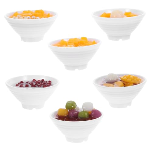 YARNOW 6 Stück Teiliges Mini Dessert Schälchen Realistische Essensähnliche Dekoartikel Kunstvolle Food Props für Fotografie Tischdekoration Puppenhaus Zubehör von YARNOW