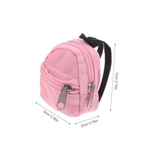 YARNOW 6 Stück Teiliges Mini Rucksack für Puppen Leichter Tragbarer Schulranzen mit Reißverschluss Proportioniert für Verschiedene Miniaturpuppen für Rollenspiele und Outdoor-spaß von YARNOW