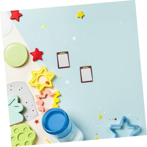 YARNOW 6 Stück Teiliges Miniatur Schreibbrett Weiß Miniatur Klemmbretter Detailarbeit Simulation für Puppenhaus Zubehör Papierhalter für DIY Basteln von YARNOW