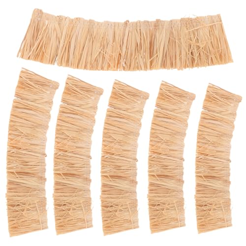 YARNOW 6 Stück Teiliges Miniatur-dachstroh Natürlichem Stroh Rustikales DIY Material für Miniaturhäuser Realistische Strohdach Kleine Modelle und Micro-landschaften von YARNOW