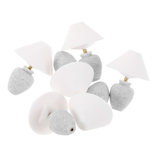 YARNOW 6 Stück Teiliges Miniatur-tischlampen aus Kunststoff Winzige Nachttischlampen für Puppenhäuser Detailreiche Mini-schreibtischlampen Leichtes Modellmöbel für DIY-Dekoration und von YARNOW