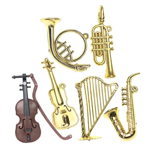 YARNOW 6 Stück Teiliges Musikinstrumente für Puppenhaus Realistische Mini Dekorationen für Kreative Spielwelten und Puppenhaus Zubehör YARNOW 6 Stück Teiliges Musikinstrumente für Puppenhaus Realistische Mini Dekorationen für Kreative Spielwelten und Puppenhaus Zubehör von YARNOW