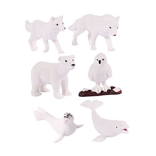 YARNOW 6 Stück Teiliges Realistische Meerestierfiguren für Mini Modelle zur Dekoration und Partygeschenke die Unterwasserwelt und Kreative Lernspiele von YARNOW