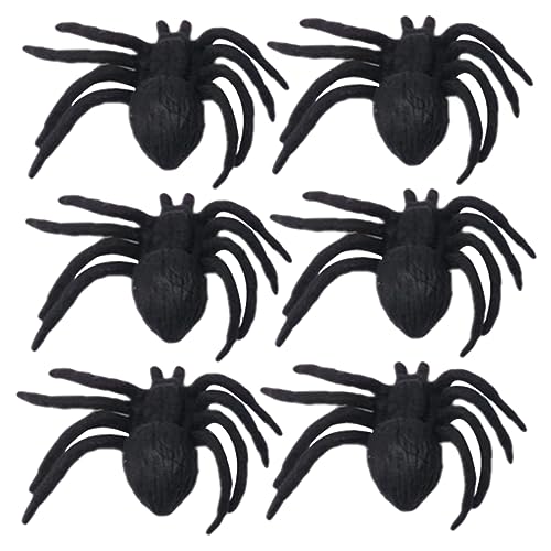 YARNOW 6 Stück Teiliges Realistisches Spinnen aus Weichem TPR Täuschend Echte Simulation Halloween Deko für Party Gruselige Requisiten Langlebig und Flexibel für Heim und Garten YARNOW 6 Stück Teiliges Realistisches Spinnen aus Weichem TPR Täuschend Echte Simulation Halloween Deko für Party Gruselige Requisiten Langlebig und Flexibel für Heim und Garten von YARNOW
