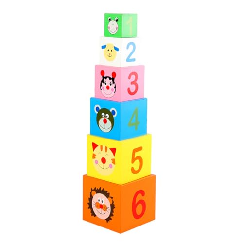 YARNOW 6 Stück Teiliges Stapelspielzeug für Formstapelspielzeug Frühkindliches Lernspielzeug für Interaktive Eltern Junge Mädchen Spiele für Zuhause und Vorschule YARNOW 6 Stück Teiliges Stapelspielzeug für Formstapelspielzeug Frühkindliches Lernspielzeug für Interaktive Eltern Junge Mädchen Spiele für Zuhause und Vorschule von YARNOW