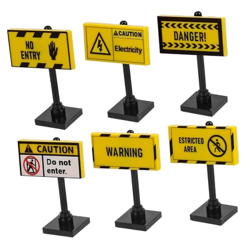 YARNOW 6 Stück Warnschild- Verkehrszeichen aus Abs von YARNOW