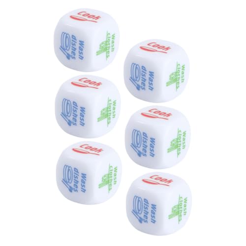 YARNOW 6 Stück Würfel aus Acryl Wie groß Party Für für Erwachsene Neuheit Würfel Würfelspielzeug Würfel Würfelspiele Kreative Würfel Heimspielzeug Weiß YARNOW 6 Stück Würfel aus Acryl Wie groß Party Für für Erwachsene Neuheit Würfel Würfelspielzeug Würfel Würfelspiele Kreative Würfel Heimspielzeug Weiß von YARNOW