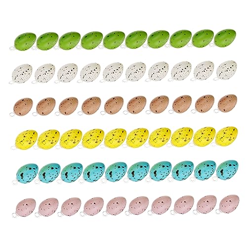 YARNOW 60 Stück Dekorative Kunststoffeier Imitation zum Basteln DIY Farbgestaltung für Osterdeko Zufällige Farben Bastelprojekte und Festtagsdekoration Zufällige Farbe von YARNOW