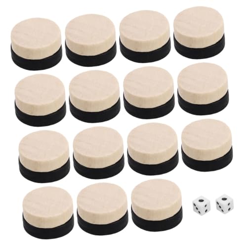 YARNOW 60 Stück Schachzubehör Intelligentes Backgammon Checker Brettspiel Checker-Spiel elektronisches Schachbrett magnetisches Brettspiel Schachbrettspiel Mini-Backgammon hölzern von YARNOW