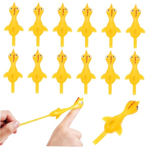 YARNOW 60 Stück Teiliges Gummihuhn Fingerflieger Stressabbauendes Sicheres Einfach zu Bedienendes Flugspielzeug für Lustiges Truthahn Design Leicht zu Reinigen Interaktives von YARNOW
