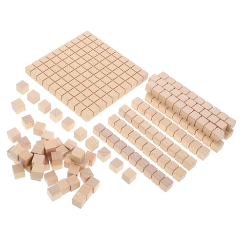 YARNOW 61 Stück Teiliges Holz Mathe Lernwürfel Pädagogische Zahlen Rechenwürfel für Grundschüler Interaktives Mathe Lernspielzeug aus Sicherem Naturmaterial für Matheunterricht und von YARNOW