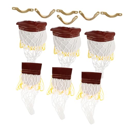 YARNOW 6Sätze Billard Taschennetze Billardtisch Drop Netting Mini Billard Aufbewahrungstasche Mit Reduzierstücken Für Billardtaschen Kleine Eisenseitenecken Poolzubehör von YARNOW