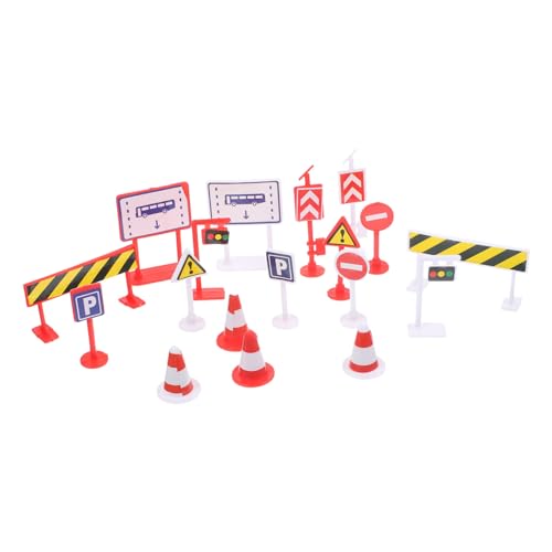 YARNOW 6Sätze Verkehrszeichen Teiliges Simulationsmodell für Lehrreiches zur Verkehrserziehung für Mikrolandschaften und Motorische Fähigkeiten Farbenfrohe Aufsteller von YARNOW