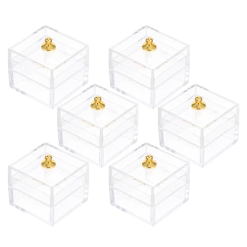 YARNOW 6Stücke Aufbewahrungsbox Durchsichtige Kunststoffbehälter für Puppenhaus Dekoration Vielseitige Mini Kleinboxen zur Aufbewahrung Zubehör für DIY Projekte von YARNOW