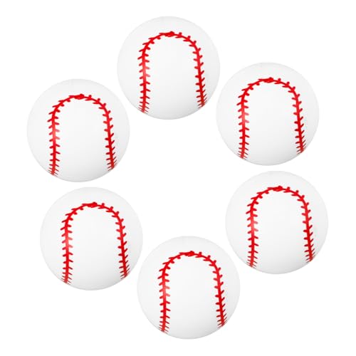 YARNOW 6Stücke Aufblasbare Baseballbälle aus PVC für Drinnen und Draußen Baseball Geburtstagsfeiern und Spiele Sicher und Leicht zu Greifen von YARNOW