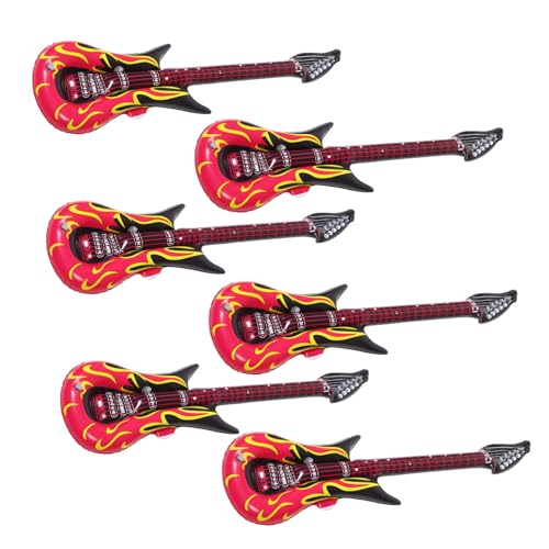 YARNOW 6Stücke Aufblasbare Gitarre Wiederverwendbare Musikinstrumente für Partys Luftgitarren für Mottopartys Karneval und Festliche Anlässe YARNOW 6Stücke Aufblasbare Gitarre Wiederverwendbare Musikinstrumente für Partys Luftgitarren für Mottopartys Karneval und Festliche Anlässe von YARNOW