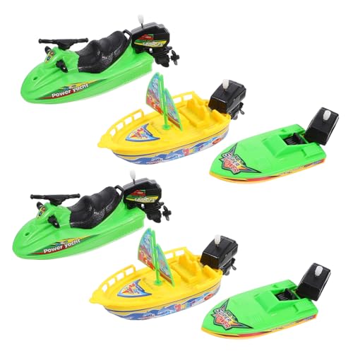 YARNOW 6Stücke Badespielzeug Teiliges Kunststoffboot für Segelboot Schnellboot und Motorboot Bewegliches Design für Badewanne und für Kleinkinder von YARNOW