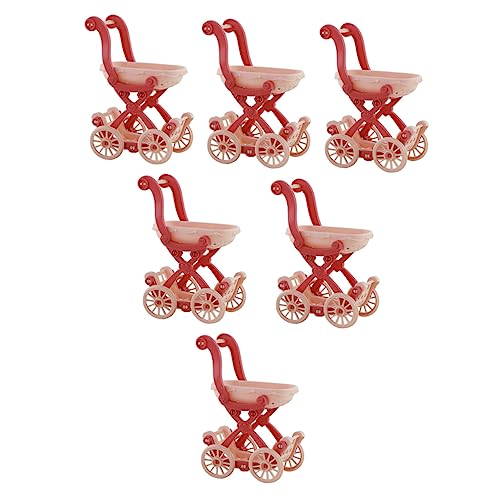 YARNOW 6Stücke Einkaufswagen Modelle Modisches Puppenzubehör Zufällige Farben Mini Desktop Schmuck von YARNOW