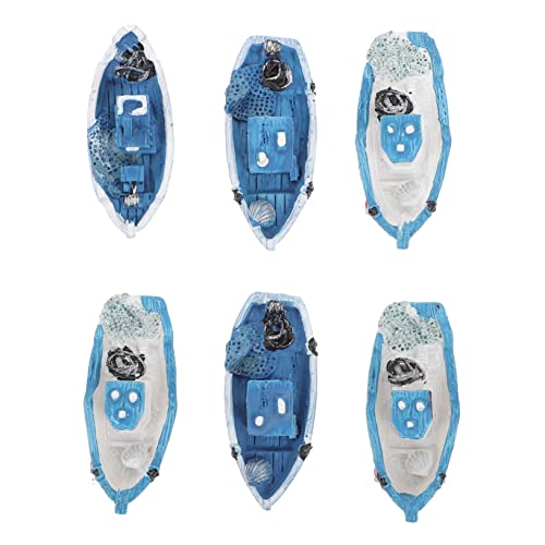 YARNOW 6Stücke Fischerboote Deko Im Maritimen Stil Resin Garten Ornament Für DIY Strand Dekoration Bootsmodell Figuren YARNOW 6Stücke Fischerboote Deko Im Maritimen Stil Resin Garten Ornament Für DIY Strand Dekoration Bootsmodell Figuren von YARNOW