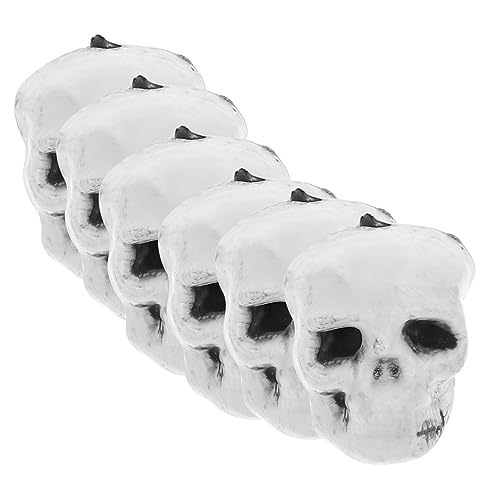 YARNOW 6Stücke Halloween Schädel Dekoration Realistische Totenköpfe Für Grusel Für Partys Aprilscherz Und Karneval von YARNOW