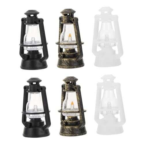 YARNOW 6Stücke Kerosinlampen Für Puppenhaus Teiliges Retro Kunststofflichter Für Kreative DIY Projekte Zubehör Für Puppenstuben Lebensechte Details von YARNOW
