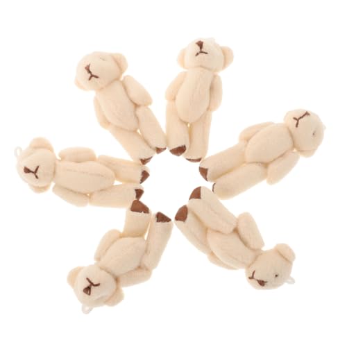 YARNOW 6Stücke Kleine Bärenpuppen Mit Beweglichen Gelenken Teiliges Niedliche Plüschtiere Für Schlüsselanhänger Und Taschen Kreative Outfits Für Fantasievolles Perfektes von YARNOW