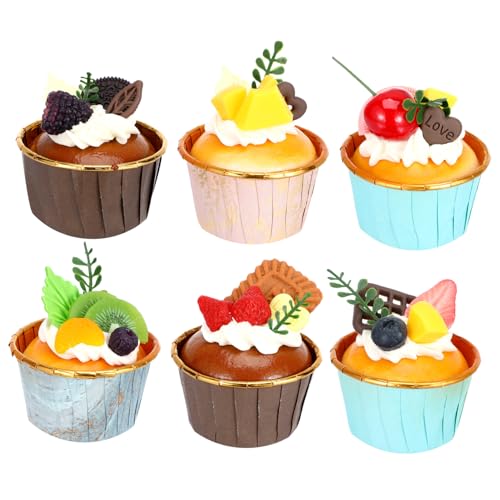 YARNOW 6Stücke Künstliche Kuchen Modelle Realistische Dekoration Für Hochzeiten Und Fotografie Lebensmittelechte Materialien Hohe Simulationsqualität von YARNOW